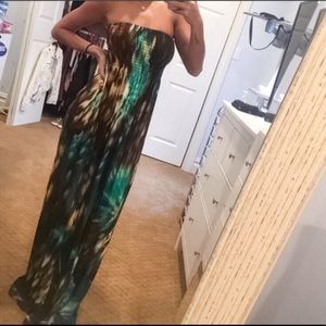 Bebe strapless maxi dress
